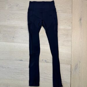 Lululemon Women's Navy Leggings with Pockets